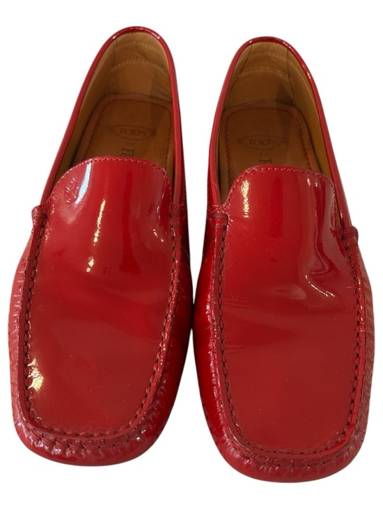 Tod’s for Ferrari Shoes - Tod's for Ferrari Gommino Red Patent Leather Driving Moccasins for Women